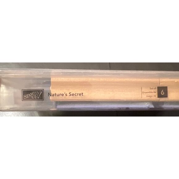 Stampin Up! "Natures Secret" Set Of 6 Wood-Mounted Rubber Stamps Holiday - Picture 5 of 7